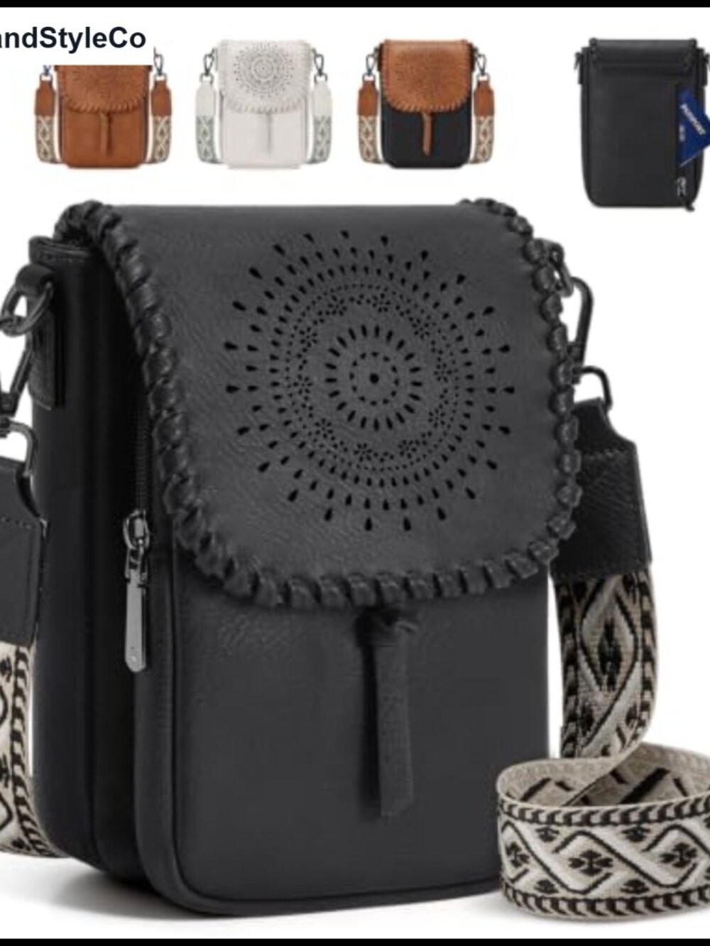 Small Crossbody Bag Women Phone Purse RFID Blocking PU Leather Adjustable Strap
